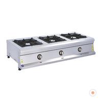 3 Lü Sanayi Tipi Set Üstü Ocak Doğalgazlı Tüplü CE Belgeli 130x50