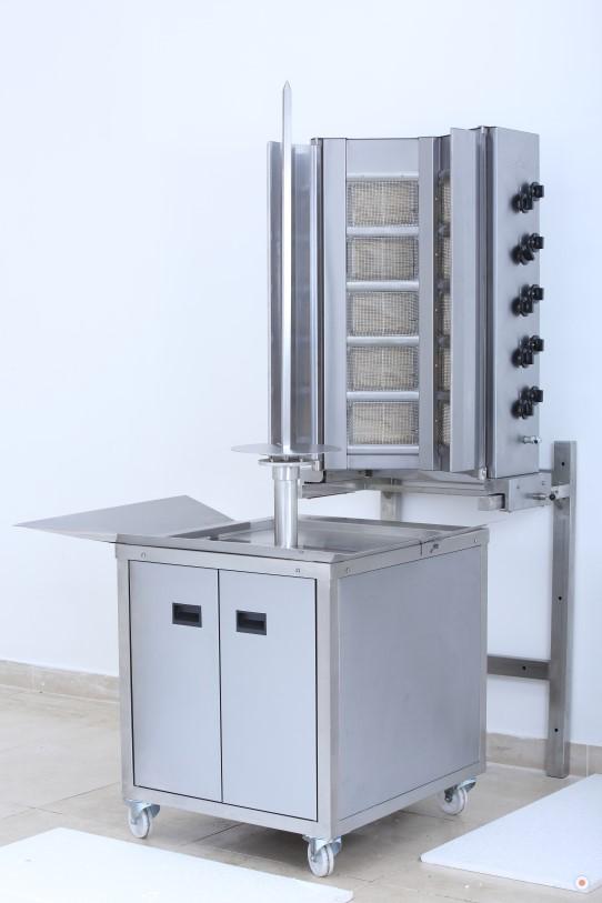 Hareketli Alt Arabalı 10 Radyanlı Döner Ocağı Endüstriyel Mutfak Aletleri