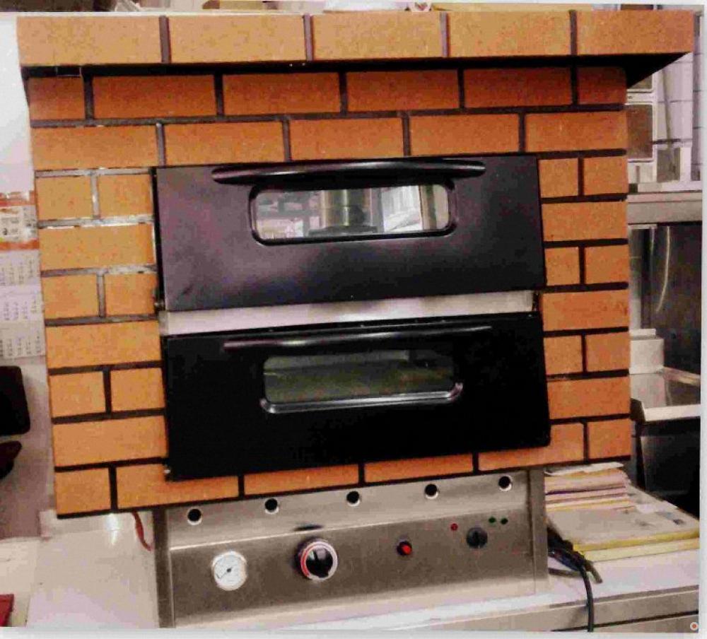Profesyonel Tüplü Çift Katlı Pizza Pişirme Fırını 4x30 Taş Ölçüsü 62x62