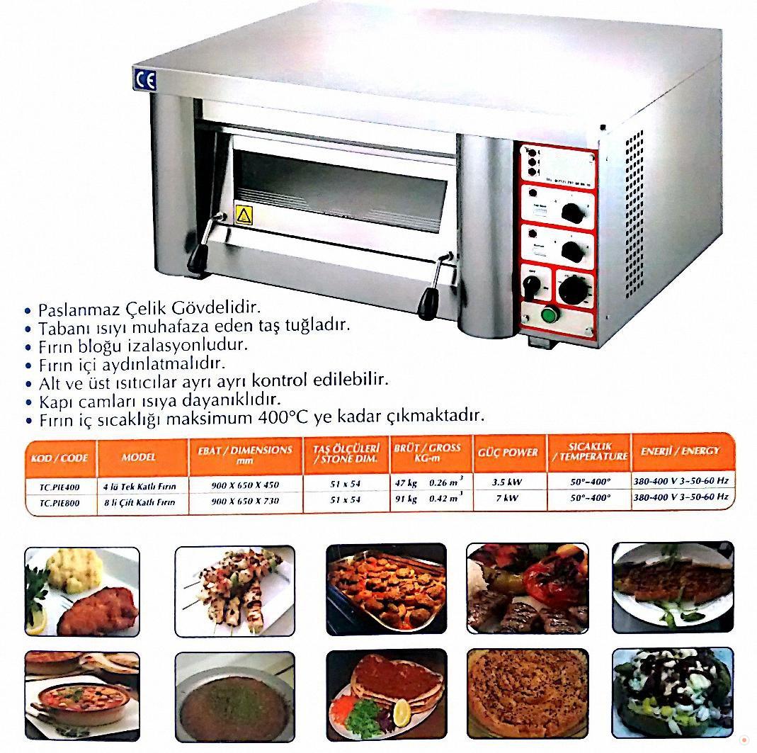 Turhan 6+6 Pizza Lahmacun Fırını Elektrikli Taş 74x51 Çift Katlı