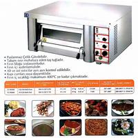 4+4 lü Çift Katlı Çok Amaçlı Pizza  Lahmacun Fırını Elektrikli Taş 63x63