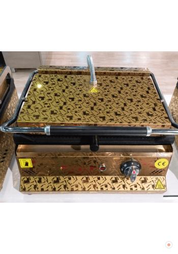 12 Dilim Sanayi Tipi Elektrikli Döküm Tost Makinesi Gold Plaka Ölçüsü 40x28