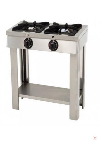 2 Li Doğalgazlı Tüplü Paslanmaz Sanayi Tipi Lokanta Ocağı Uzun Ayak CE Belgeli 88x53