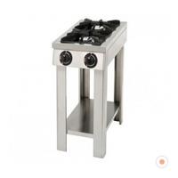 2 Li Doğalgazlı Tüplü Paslanmaz Sanayi Tipi Lokanta Ocağı Uzun Dikey Ayak CE Belgeli 88x53