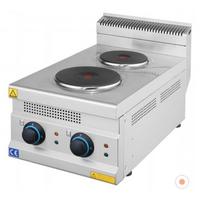 2 Gözlü Sanayi tipi Set Üstü Elektrikli Ocak 40x63 Restoran Otel Tipi