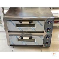 220 v Elektrikli Pizza Fırını Çift Katlı Taş Ölçüsü 52x52