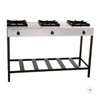 Baysan 3 lü Sanayi Tipi Lokanta Ocağı Doğalgazlı Tüplü Uzun Ayaklı CE Belgeli