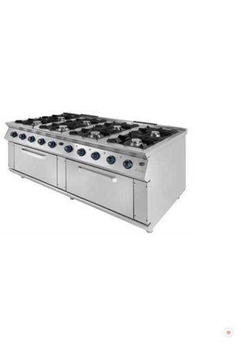 8 gözlü Doğalgazlı Tüplü Sanayi Tipi Kuzine Fırınlı Ocak CE Belgeli Eko