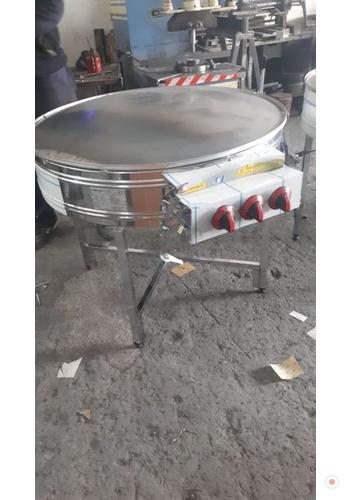 90 Cm Sanayi Tipi Doğalgazlı Tüplü 3 Yanışlı Yufka Ekmek Pişirme Ocağı CE Belgeli Gazmer Onaylı Yufka Ocağı