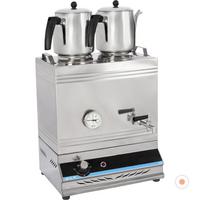 K1-40 lik Çift Demlikli Termostatlı Elektrikli Çay Kazanı Pleytsiz