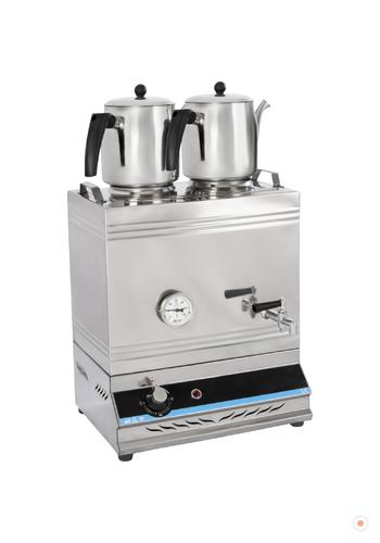 K1-40 lik Çift Demlikli Termostatlı Elektrikli Çay Kazanı Pleytsiz