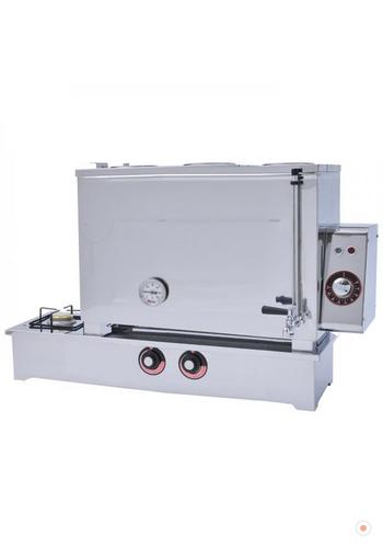 T1-55 Litre CE Belgeli Üç Demlikli Gazlı Elektrikli Çay Kazanı Düz Tip