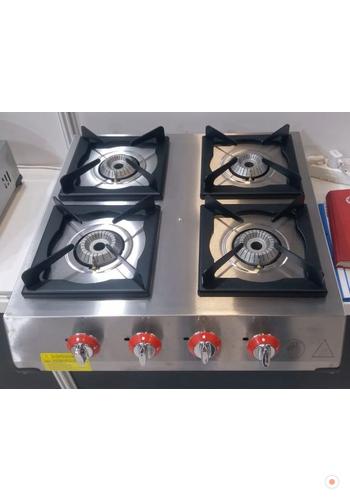4 lü Sanayi Tipi Doğalgazlı Tüplü Set Üstü Ocak Eko CE Belgeli 60x60